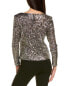 St. John Hologram Sequin Top Women's