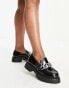 Фото #6 товара ASOS DESIGN Wide Fit Mai chunky chain loafers in black patent