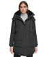 Фото #1 товара Women's Faux-Fur-Trim Hooded Puffer Coat, Created for Macy's