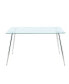 Фото #3 товара 51" Rectangular Glass Dining Table, Chrome Metal Legs