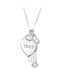ფოტო #5 პროდუქტის Love Lock And Key Heart CZ Accent Charm Pendant Necklace For Women For Girlfriend .925 Sterling Silver