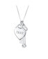 Фото #5 товара Bling Jewelry love Lock And Key Heart CZ Accent Charm Pendant Necklace For Women For Girlfriend .925 Sterling Silver