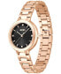 ფოტო #2 პროდუქტის Women's Sena Quartz Ionic Plated Carnation Gold-Tone Steel Watch 34mm