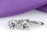 Sparkling silver earrings with zircons EA1013W