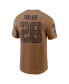 ფოტო #2 პროდუქტის Men's Jonathan Taylor Brown Distressed Indianapolis Colts 2023 Salute To Service Name and Number T-shirt