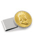Фото #1 товара Кошелек American Coin Treasures Мужской Клип с монетой Франклина из серебра с покрытием золотом из нержавеющей стали