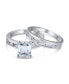 ფოტო #2 პროდუქტის Art Deco Style 2CT Emerald Cut Baguette Wedding Band CZ Anniversary Engagement Ring Set For Women Sterling Silver