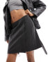 Фото #4 товара ONLY Tall high waisted tailored mini skirt in charcoal pinstripe