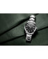 ფოტო #2 პროდუქტის Men's Silver Tone Stainless Steel Bracelet Watch 42mm