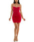 Juniors' Draped-Neck Bodycon Dress