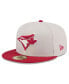 Фото #2 товара Men's Red Toronto Blue Jays 2024 Fourth of July 59FIFTY Fitted Hat