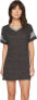 Alternative 247727 Womens Powder Shift Dress Eco Black/Eco Grey Size Medium
