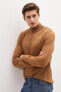 Фото #1 товара Свитер LC WAIKIKI Классический полуголубой свитер со стоячим воротником и длинным рукавом