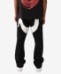 ფოტო #2 პროდუქტის Men's Ricky No Flap Painted Horseshoe Straight Jean