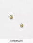 Kingsley Ryan gold plated cowboy hat stud earrings in gold