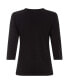 Фото #3 товара Women's 100% Organic Cotton 3/4 Sleeve Embellished V-Neck T-Shirt