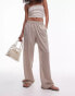 Topshop pinstripe cotton jogger in sand