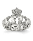 Фото #1 товара Stainless Steel Polished Claddagh with Cross Ring