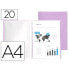 Фото #3 товара LIDERPAPEL Showcase folder 20 polypropylene covers DIN A4 opaque lavender