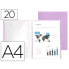 LIDERPAPEL Showcase folder 20 polypropylene covers DIN A4 opaque lavender