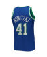 Men's Dirk Nowitzki Blue Dallas Mavericks 1998-99 Hardwood Classics 75th Anniversary Diamond Swingman Jersey