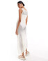 Фото #4 товара Mango knitted cami midi dress in white