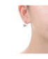 ფოტო #3 პროდუქტის White Cubic Zirconia Solitaire Classic Leverback Earrings