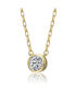 Фото #2 товара Elegant Clear Cubic Zirconia Round Stud Necklace