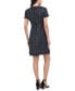 ფოტო #2 პროდუქტის Women's Jewel-Neck Short-Sleeve Shift Dress