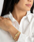 ფოტო #4 პროდუქტის 14K Gold-Plated Adjustable Crystal Snake Cuff