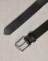 Levi's Seine leather belt in black with logo