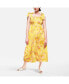 Фото #1 товара Landscape Sleeveless Smocked Midi Dress