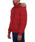 ფოტო #3 პროდუქტის Men's Zip-Front Bomber Jacket with Faux Fur Hood