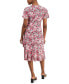 Фото #2 товара Платье женское AK Anne Klein petite Flutter-Sleeve Faux-Wrap Dress.