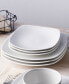 Swirl Square Dinner Plates, Set of 4