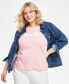 Plus Size Button-Down Original Denim Trucker Jacket