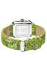 ფოტო #2 პროდუქტის GV2 Women's Padova Floral Green Leather Swiss Quartz Strap Watch 30 mm