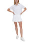Фото #8 товара Women's Tech Piqué Short-Sleeve Cropped Polo Shirt