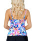 ფოტო #2 პროდუქტის Women's Printed Gemini Twist-Front Underwire Tankini Swim Top, Created for Macy's