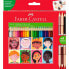 FABER CASTELL Set Of 24 Coloured Pencils + 3 Bicolour Pencils With 6 Leather Shades