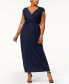 Фото #1 товара Plus Size Ruched Empire Maxi Dress
