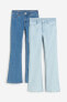 2'li Flared Leg Low Jeans