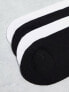 Dickies genola crew socks in white and black multi two pack