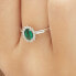 Elegant silver ring Fancy Life Green FLG71