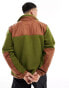 The North Face Royal Arch heavyweight quilted fleece in olive green and brown Коричневый, XL - фото #3