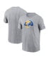 ფოტო #1 პროდუქტის Men's Gray Los Angeles Rams Logo Essential T-shirt