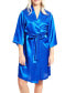 ფოტო #1 პროდუქტის Women's Marina Lux 3/4 Sleeve Satin Lingerie Robe