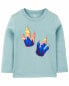 Toddler Dinosaur Cotton Blend Long-Sleeve Tee - Blue 4T