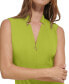 Women's Collared V-Neck Sleeveless A-Line Dress