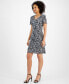 Women's Printed Tiered Sheath Dress